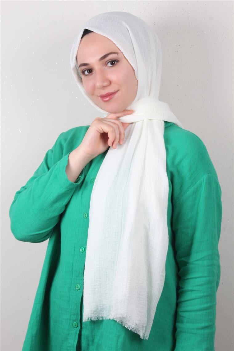 Bürümcük İnce Şal 3093-2 Ekru