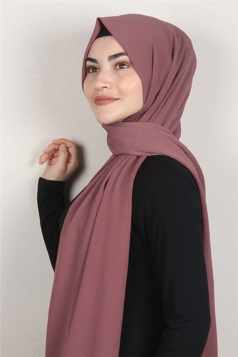 Caz Krinkıl Şal 2725-3 Gül Kurusu