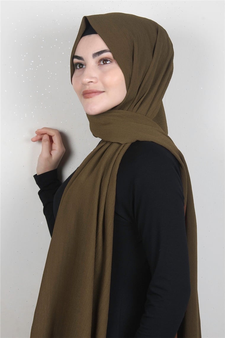 Caz Krinkıl Şal 2725-5 Koyu Olive