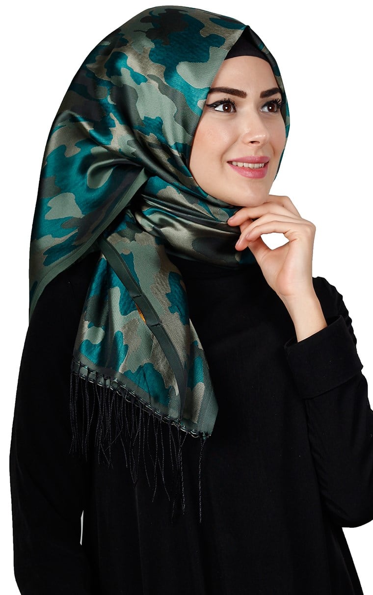 Kamuflaj İpeksi Şal 5550-19