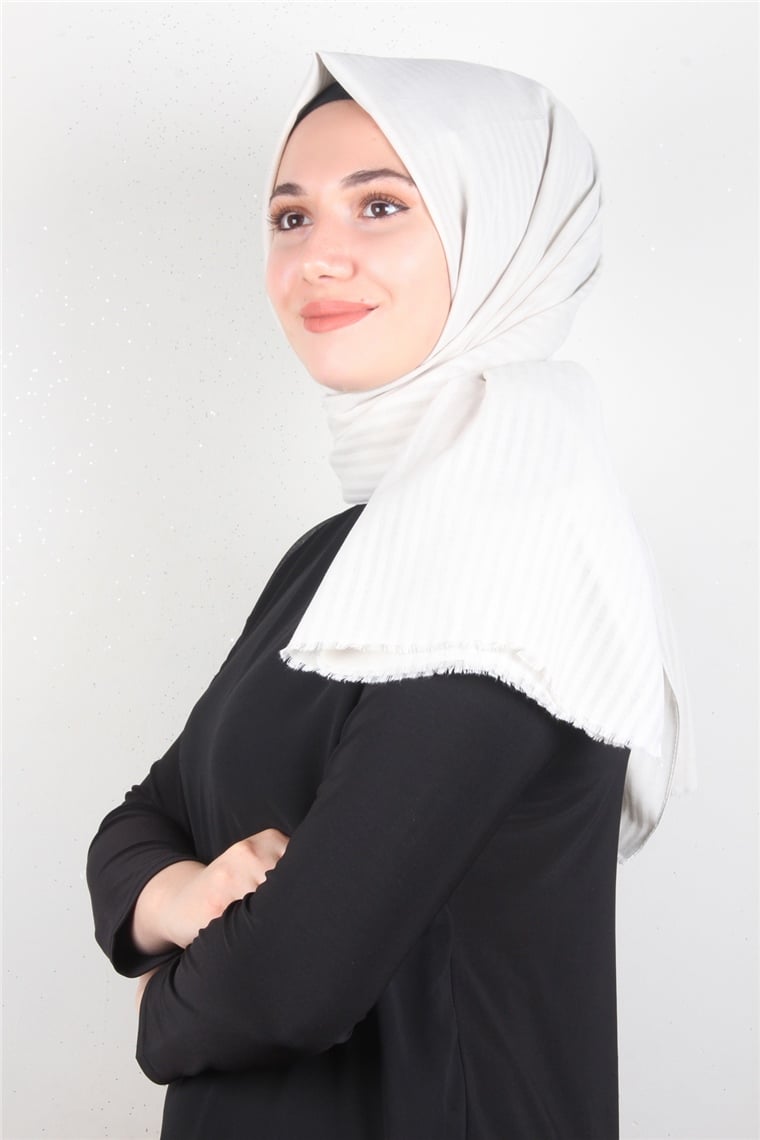 Çizgili Pamuk Şal 1969-36 Kemik