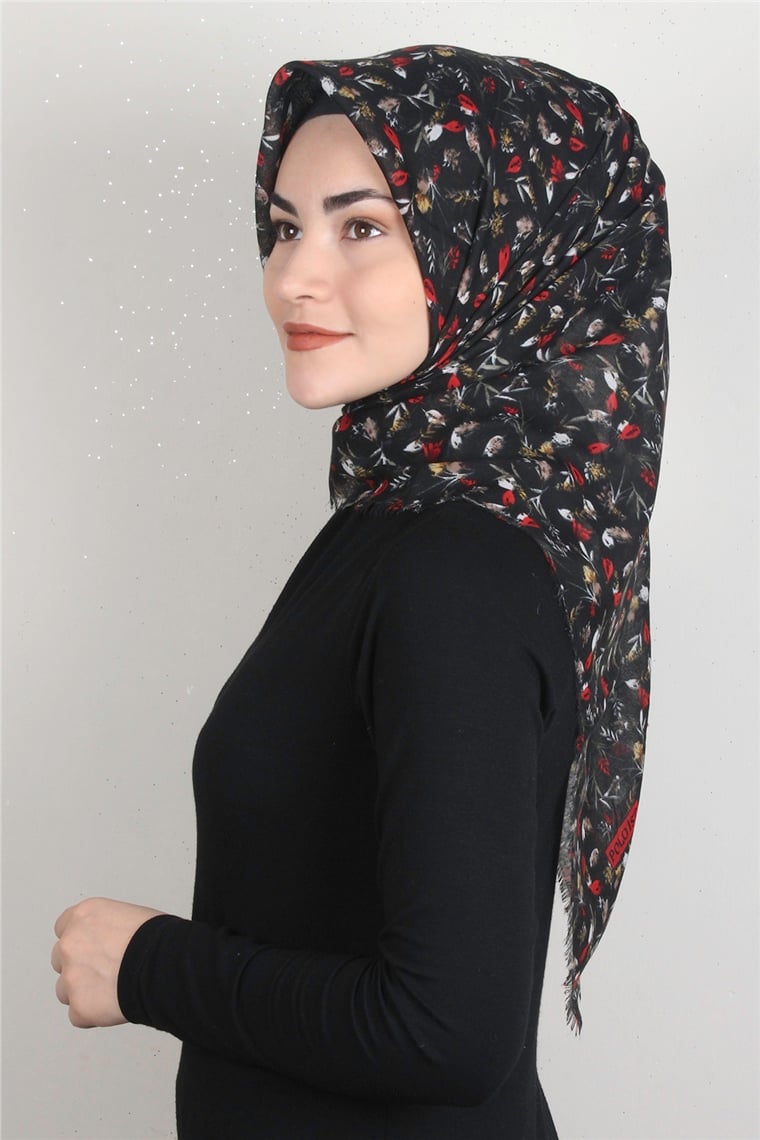 Coton Kare Eşarp 1675-16