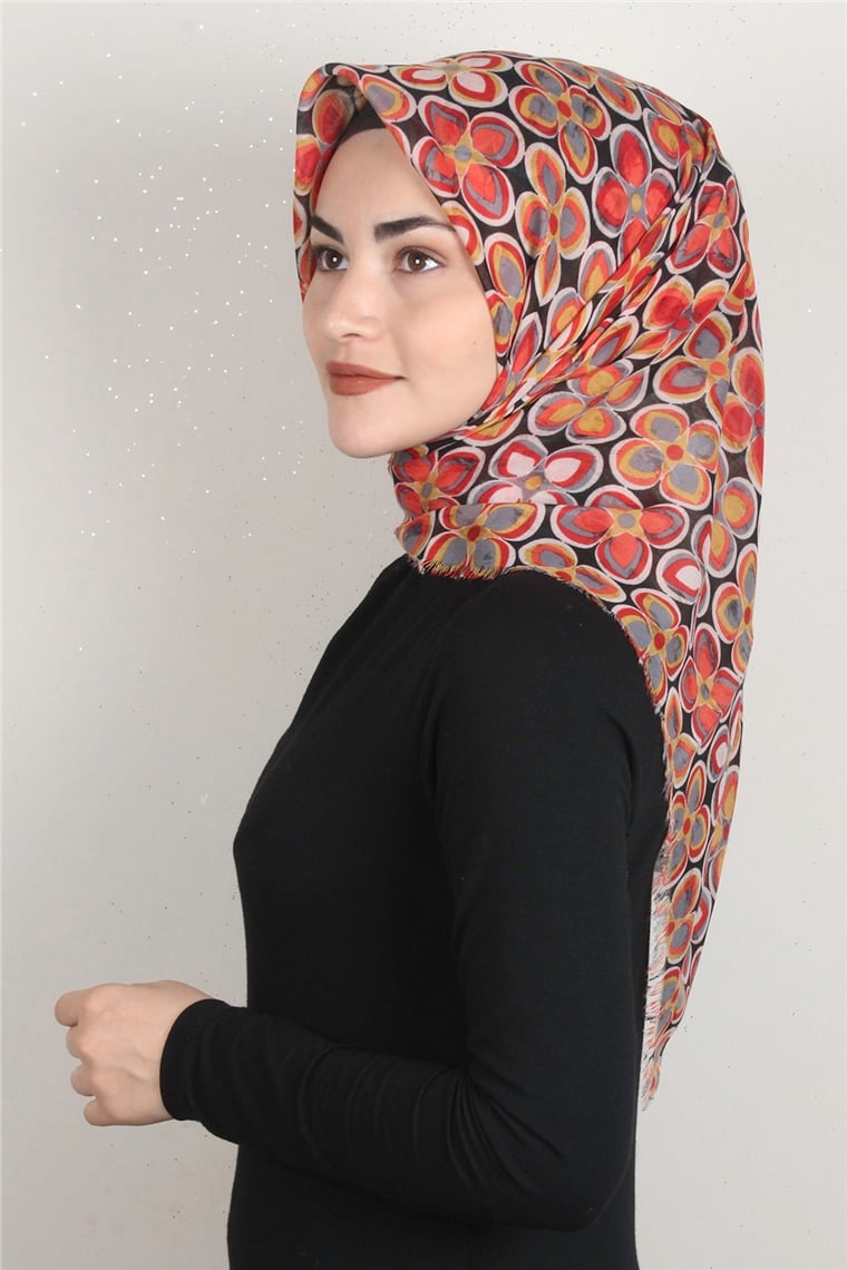 Coton Kare Eşarp 1676-11