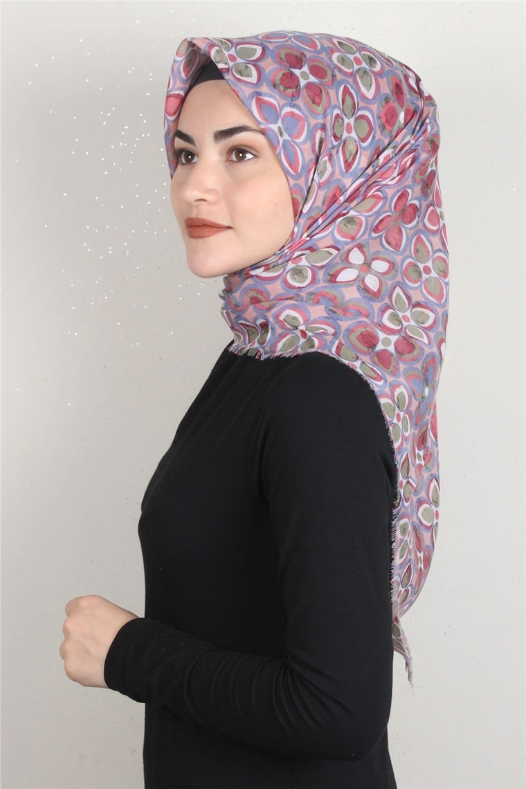 Coton Kare Eşarp 1676-14