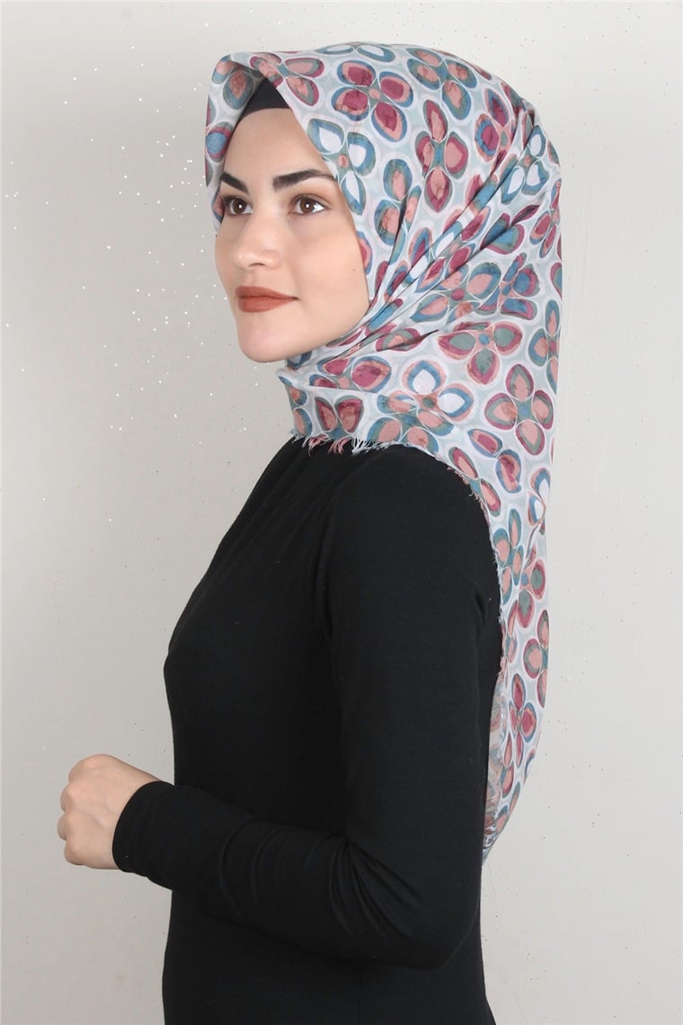 Coton Kare Eşarp 1676-19