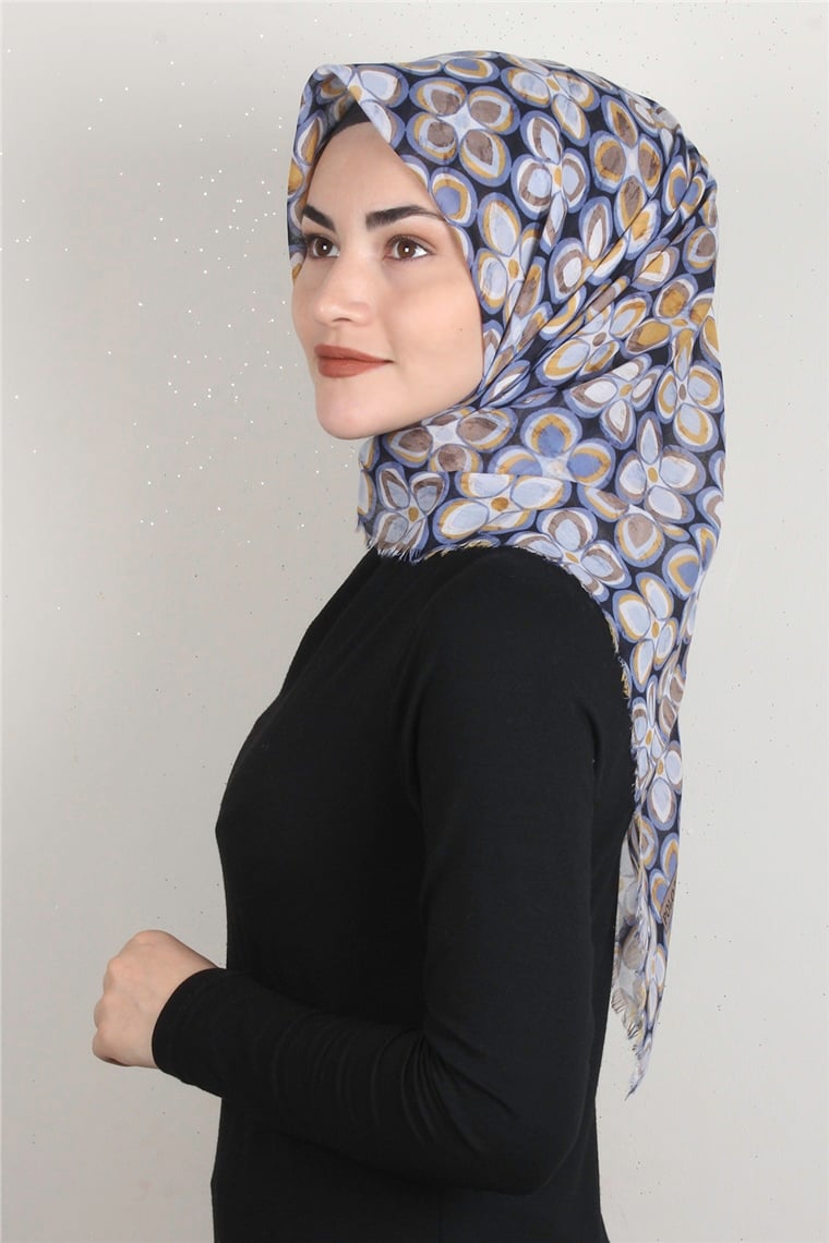 Coton Kare Eşarp 1676-3