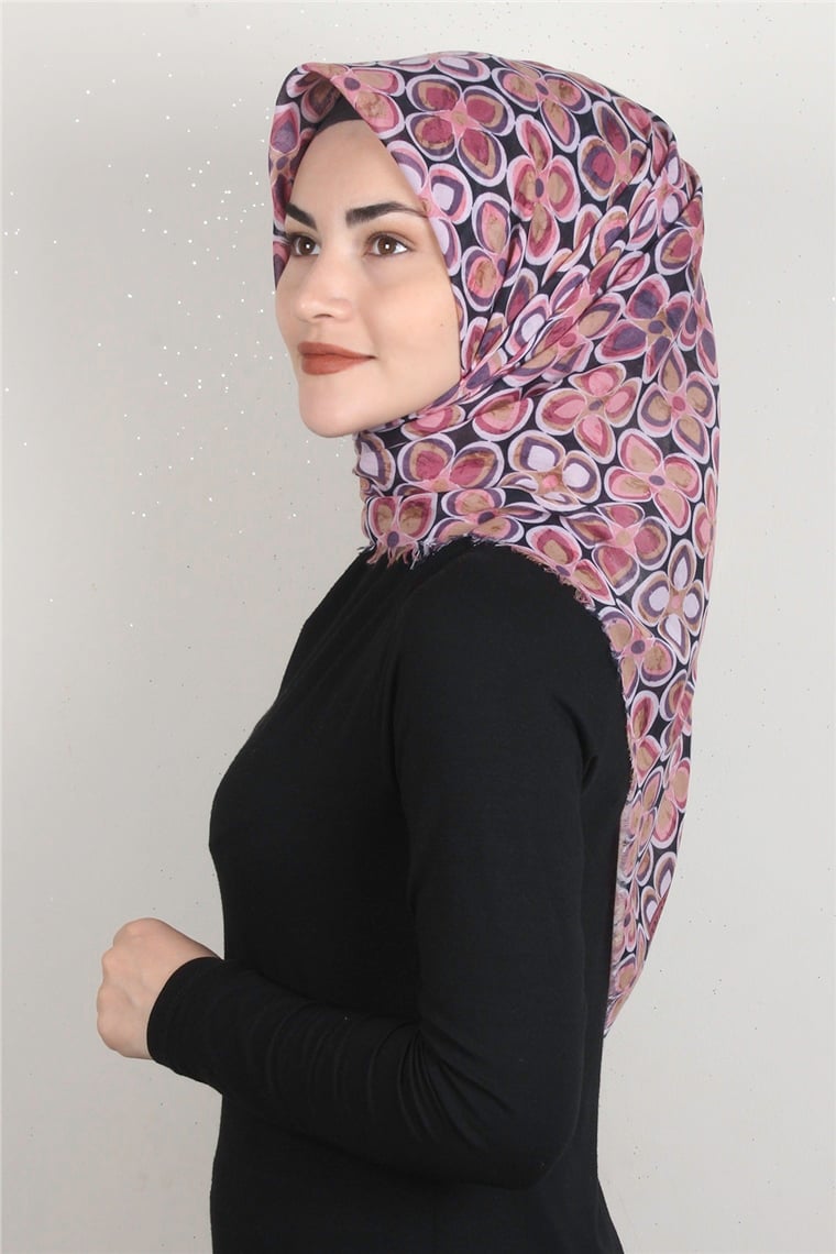 Coton Kare Eşarp 1676-4