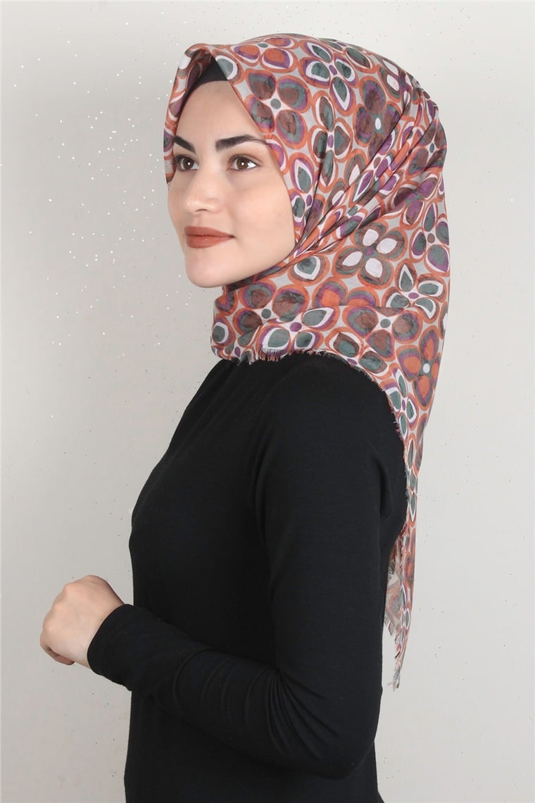 Coton Kare Eşarp 1676-9