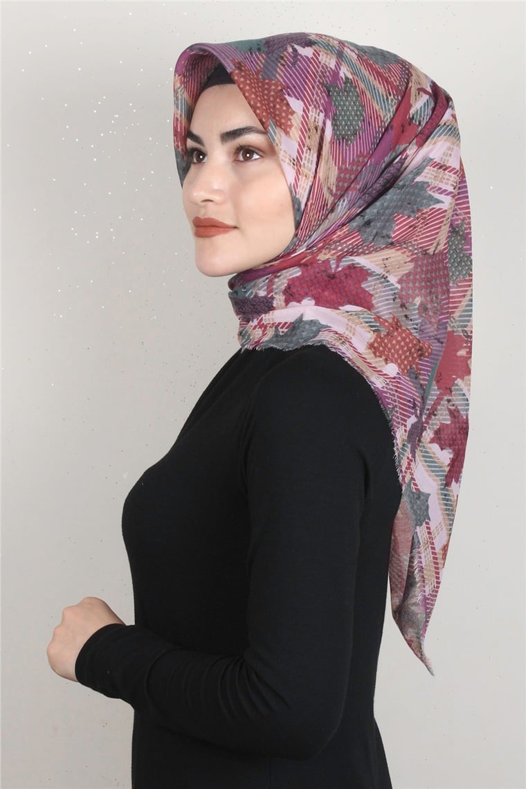 Coton Kare Eşarp 1677-10