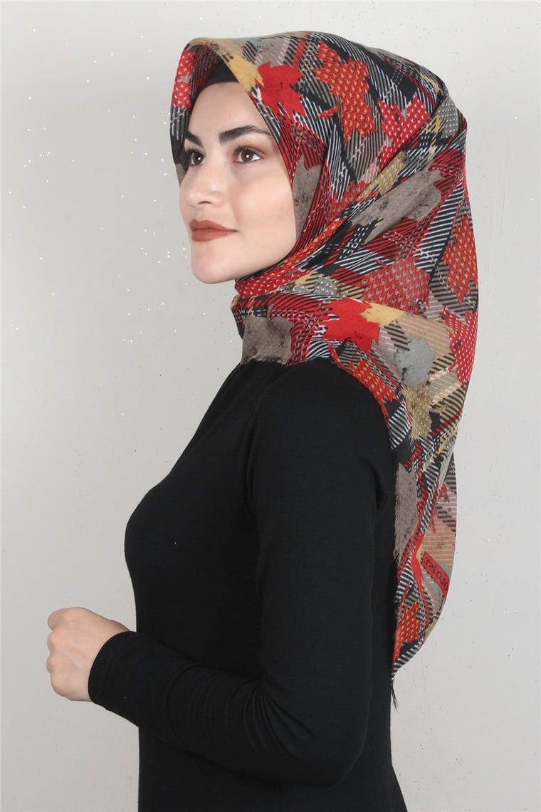 Coton Kare Eşarp 1677-13