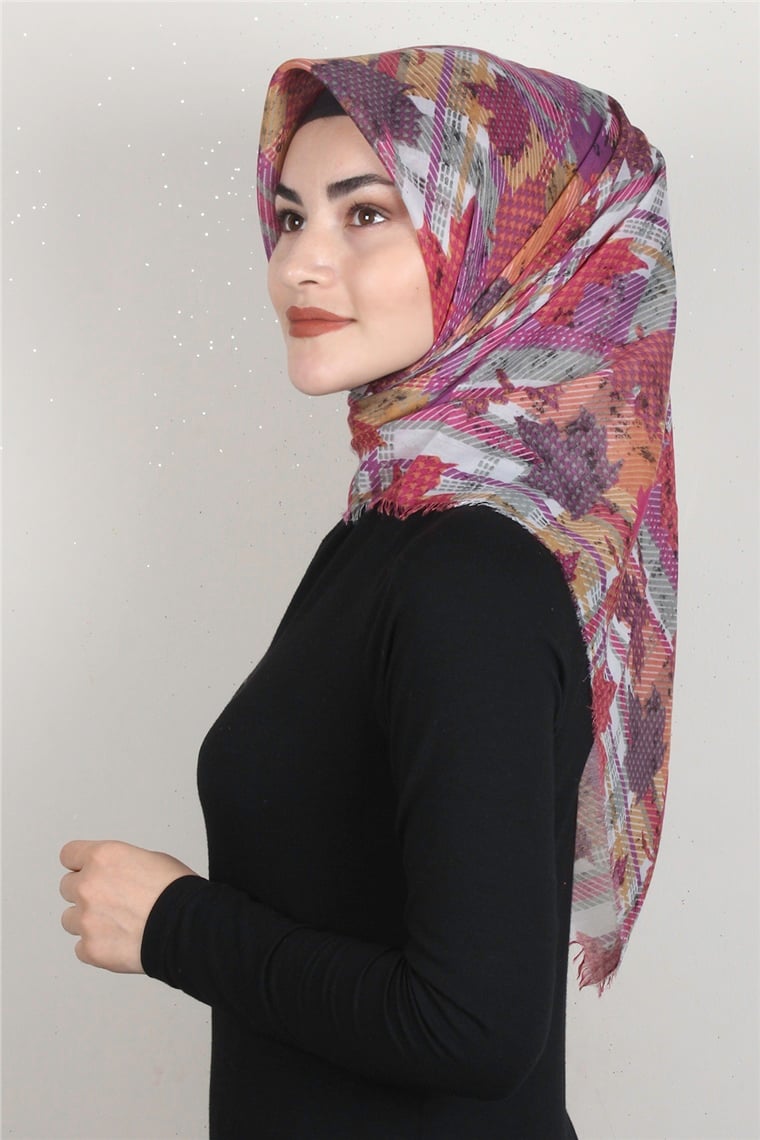 Coton Kare Eşarp 1677-6