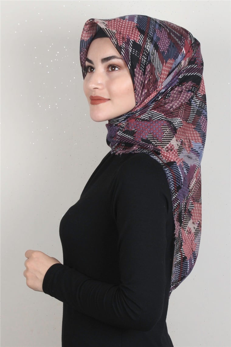 Coton Kare Eşarp 1677-7 