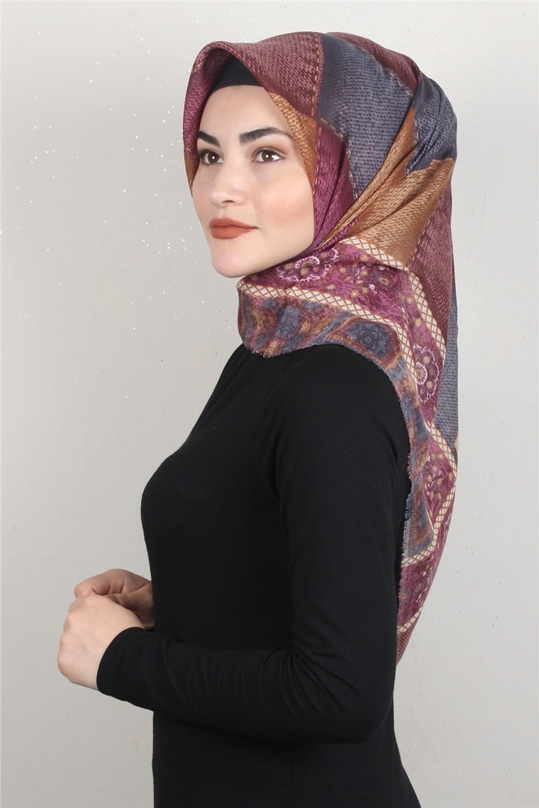 Coton Kare Eşarp 1681-15