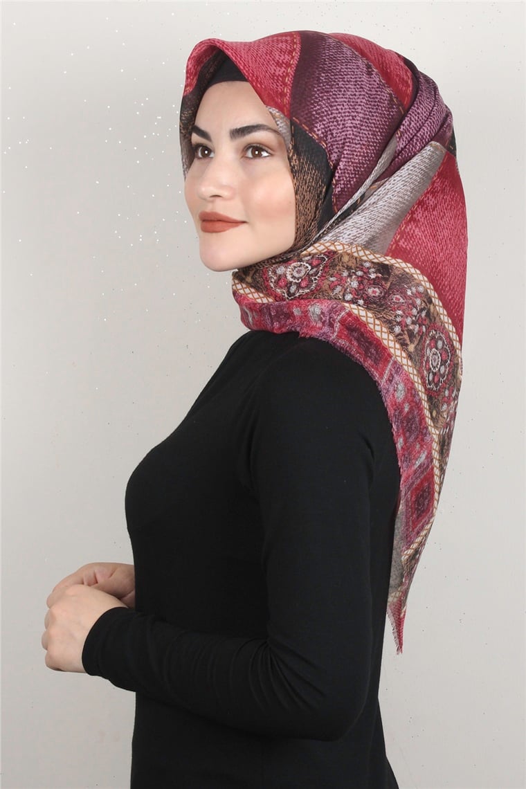 Coton Kare Eşarp 1681-17