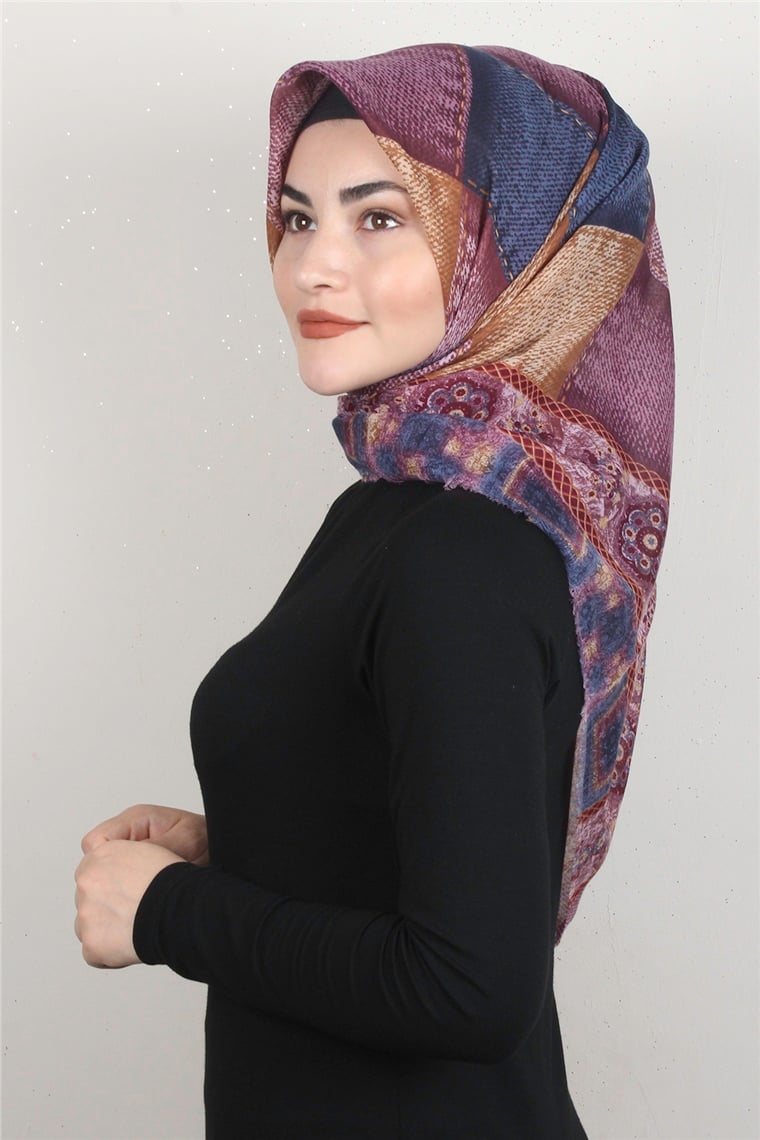 Coton Kare Eşarp 1681-18