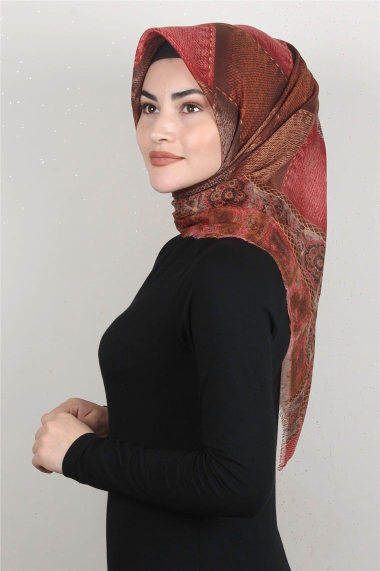 Coton Kare Eşarp 1681-5