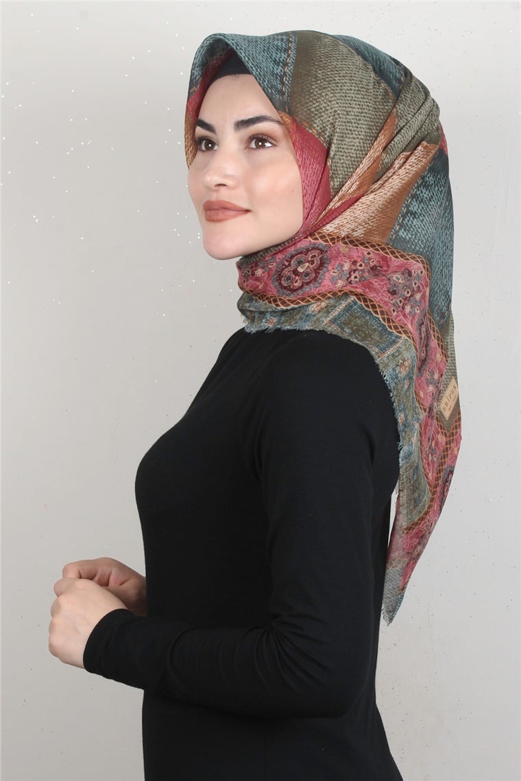 Coton Kare Eşarp 1681-6