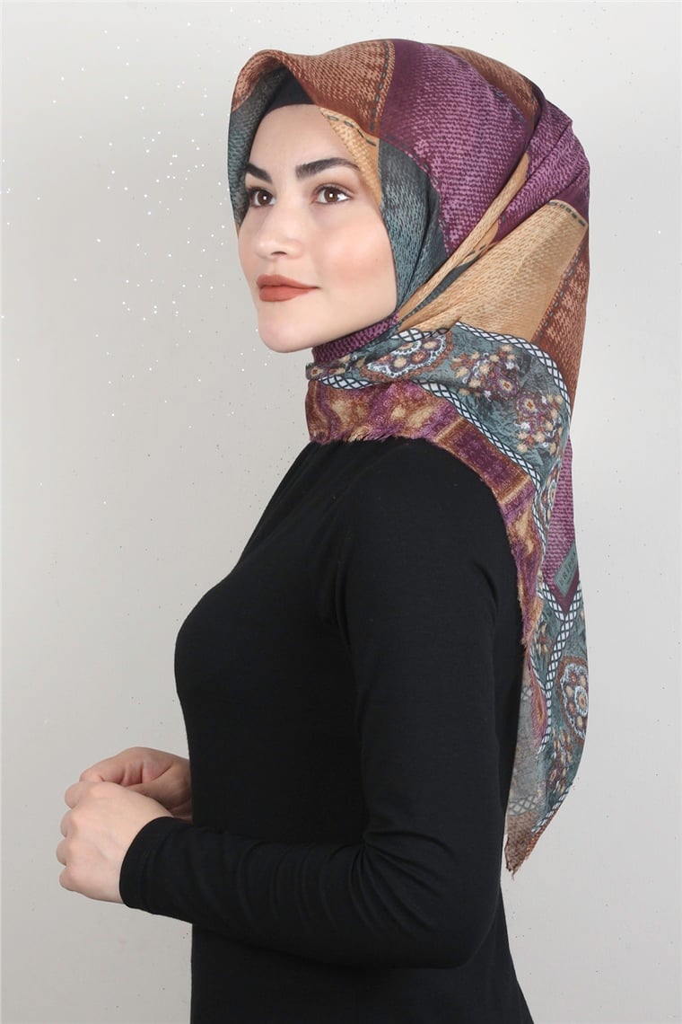 Coton Kare Eşarp 1681-9
