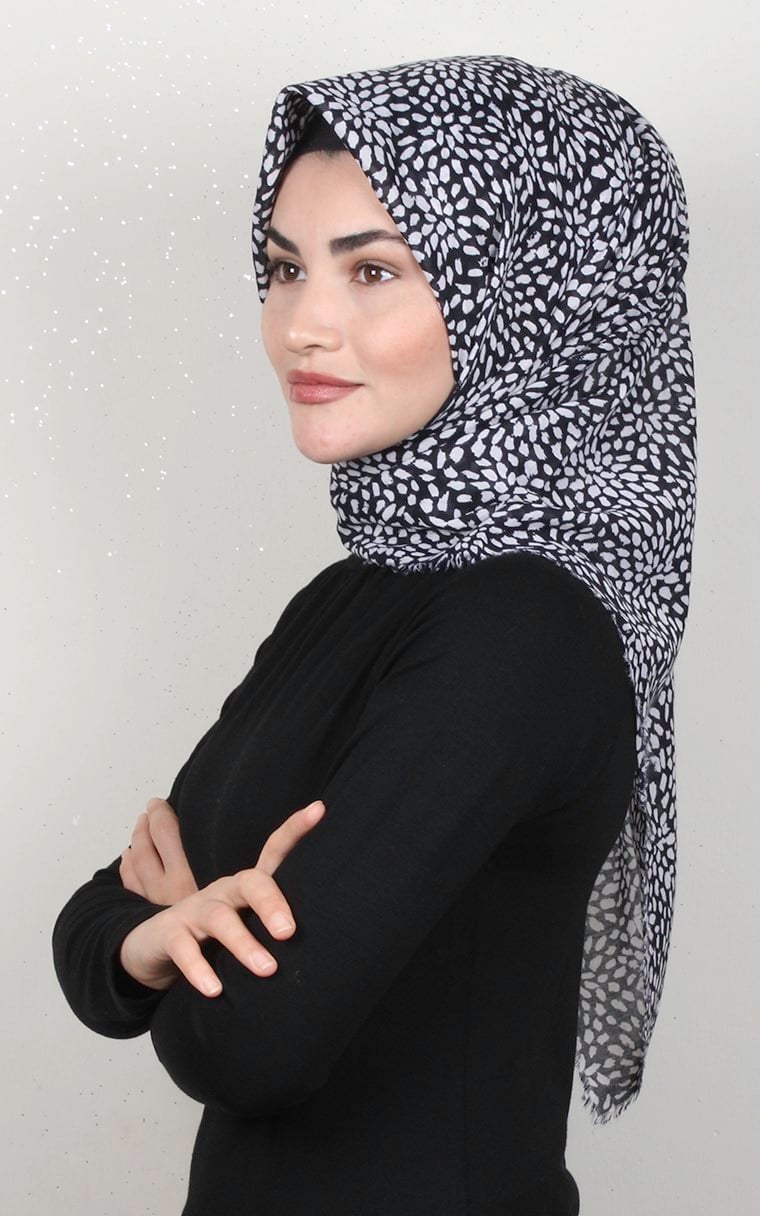 Coton Kare Eşarp 1686-10