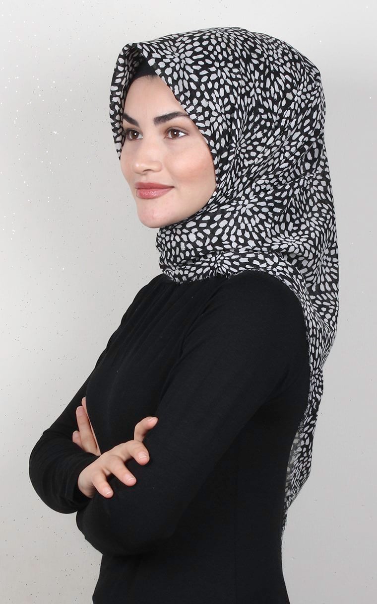 Coton Kare Eşarp 1686-15
