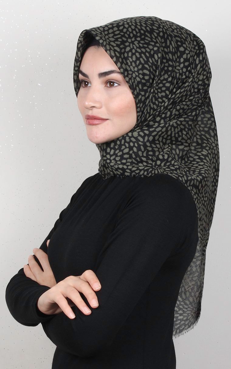 Coton Kare Eşarp 1686-5