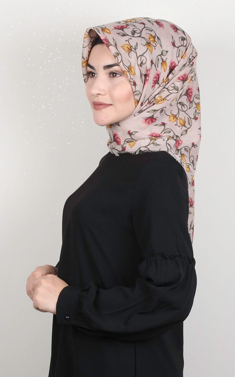 Coton Kare Eşarp 1689-5