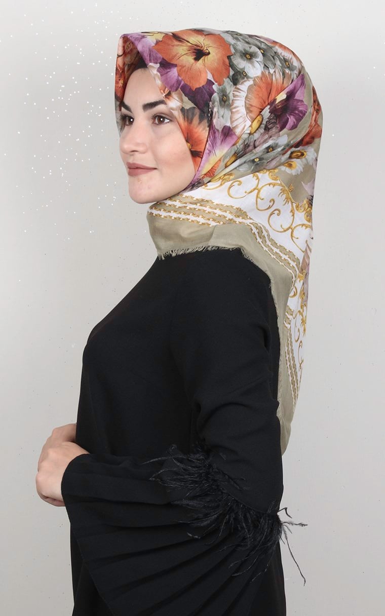 Coton Kare Eşarp 1696-7