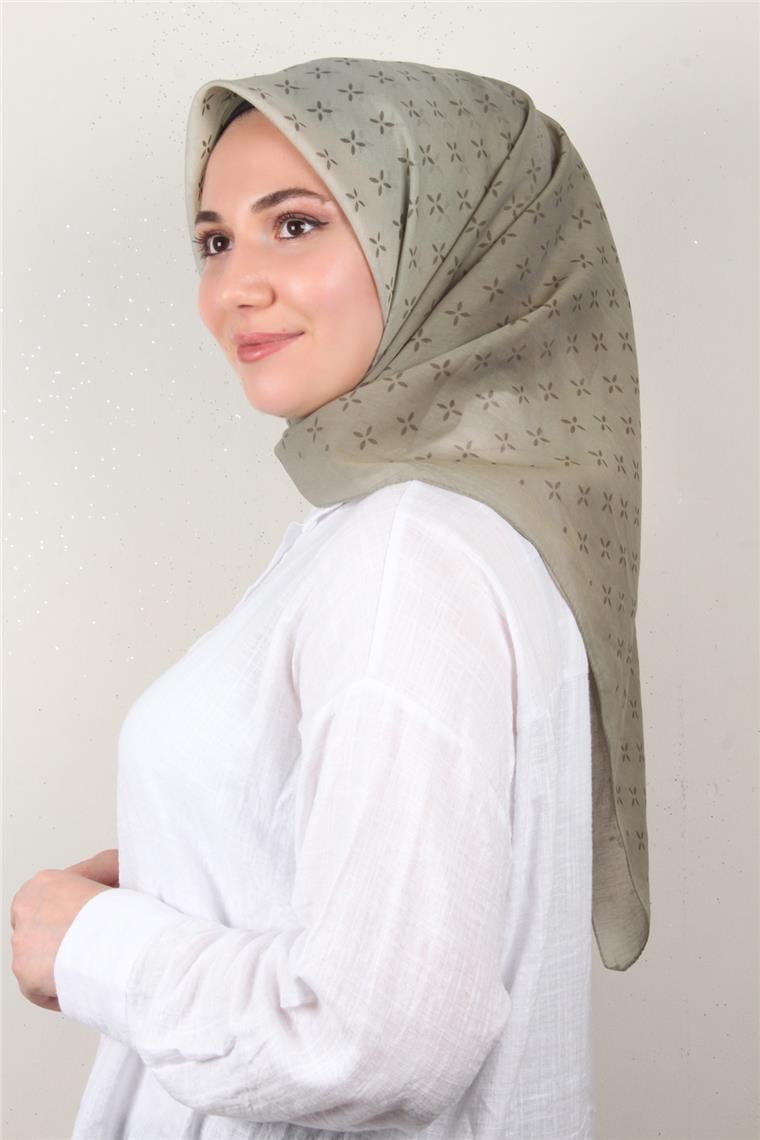 Coton & Silk Eşarp Haki