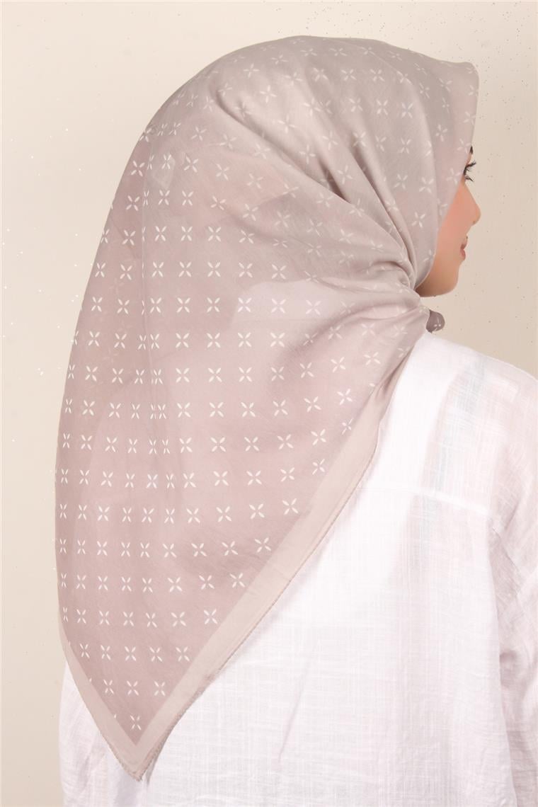 Coton & Silk Eşarp Koyu Taş