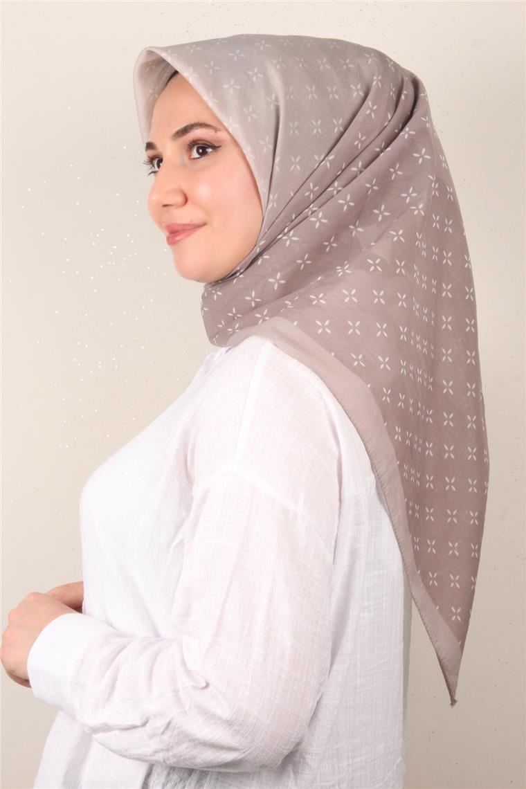 Coton & Silk Eşarp Koyu Taş