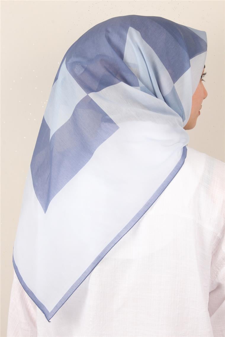 Coton & Silk Eşarp Mavi 