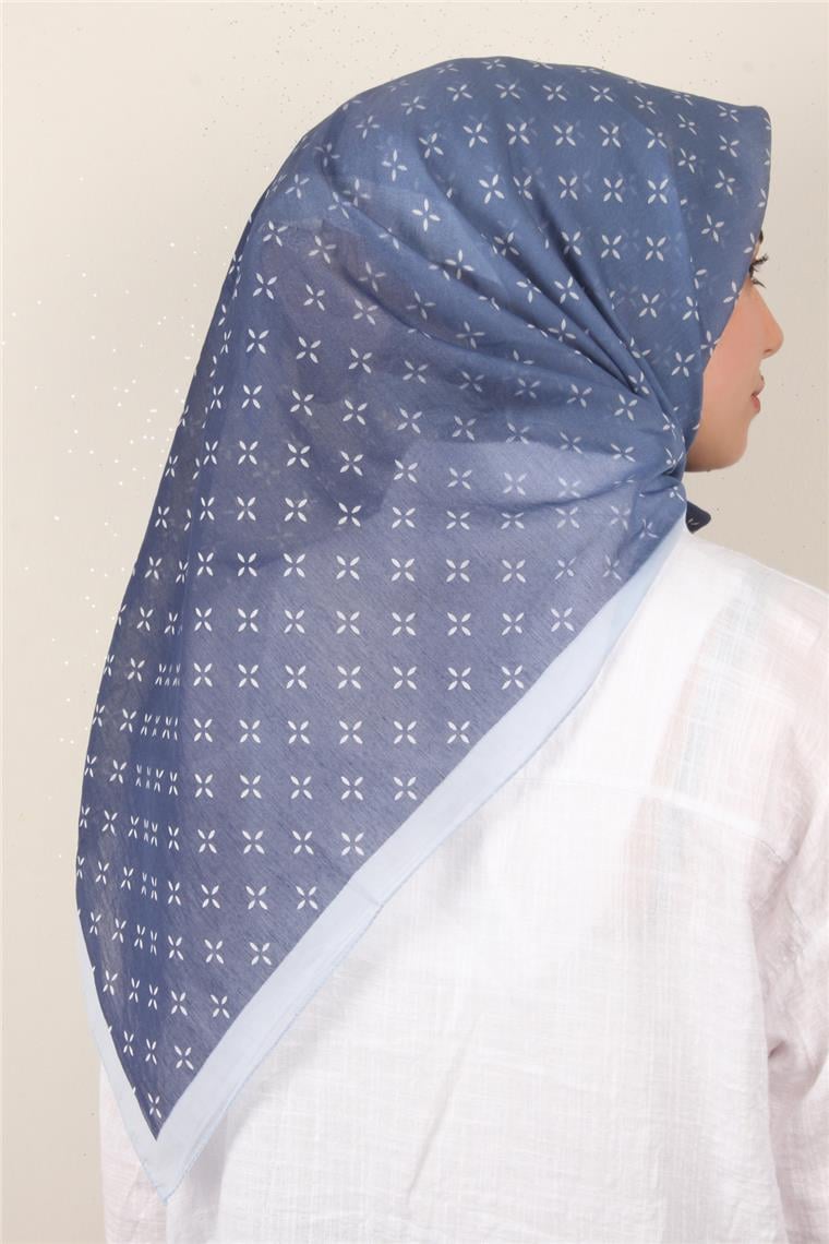Coton & Silk Eşarp Mavi