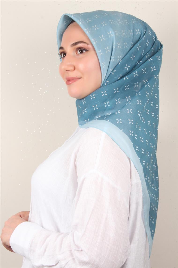 Coton & Silk Eşarp Turkuaz