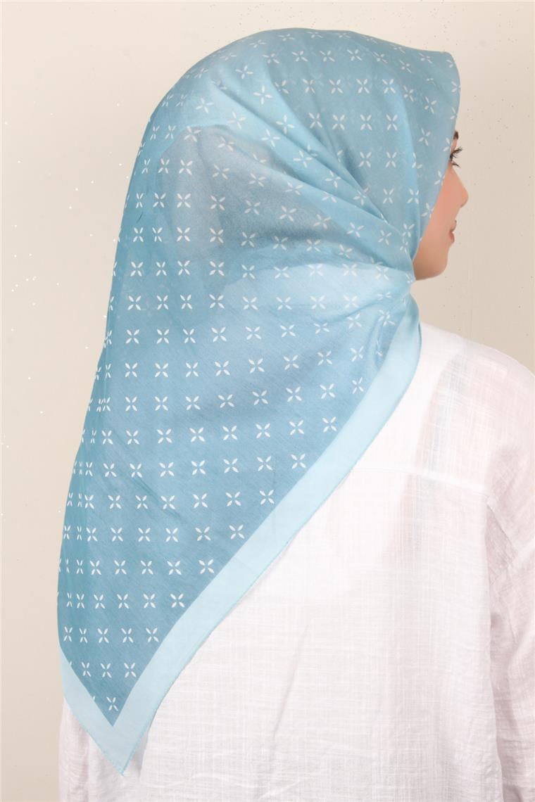 Coton & Silk Eşarp Turkuaz