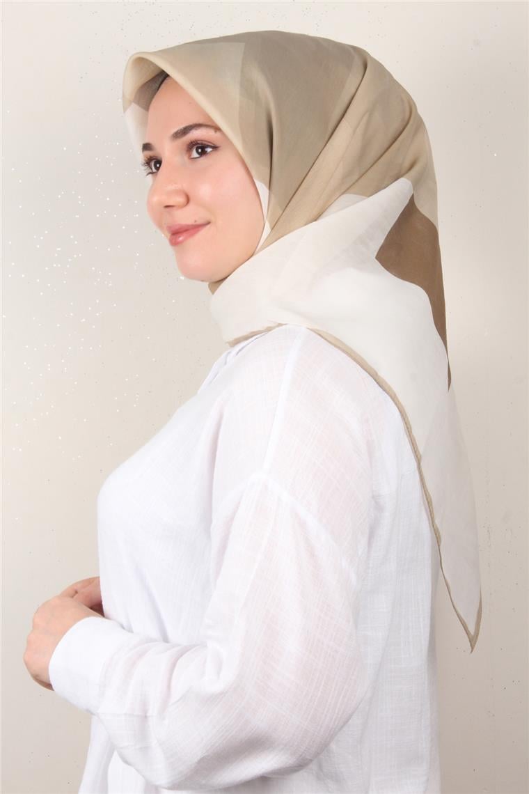Coton & Silk Eşarp Vizon