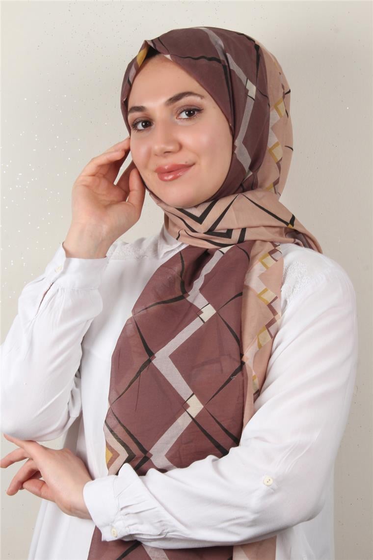 Cotton & Silk Şal 3640-1 Koyu Pudra