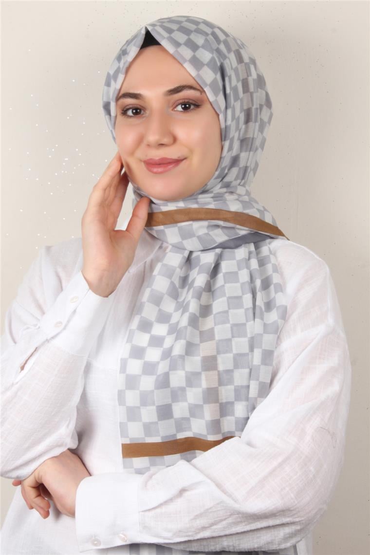 Cotton & Silk Şal 3641-11 Gri
