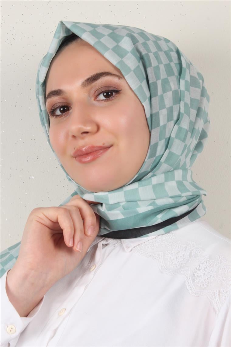 Cotton & Silk Şal 3641-3 Su Mavisi