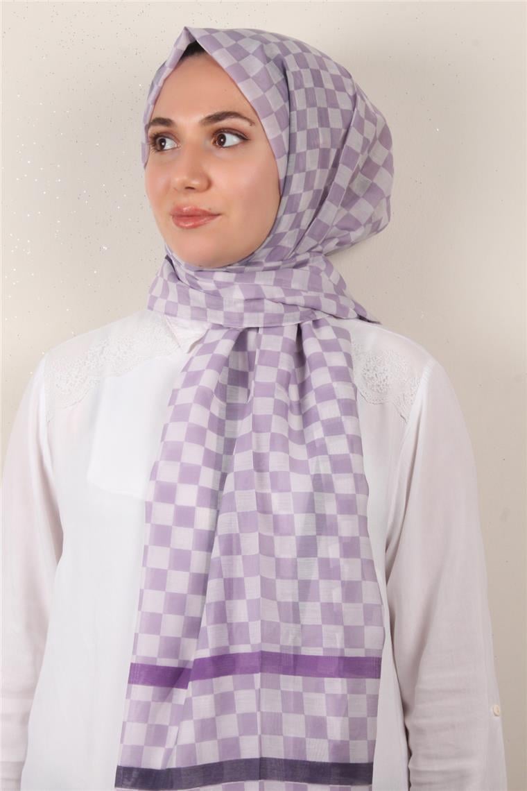 Cotton & Silk Şal 3641-5 Lila