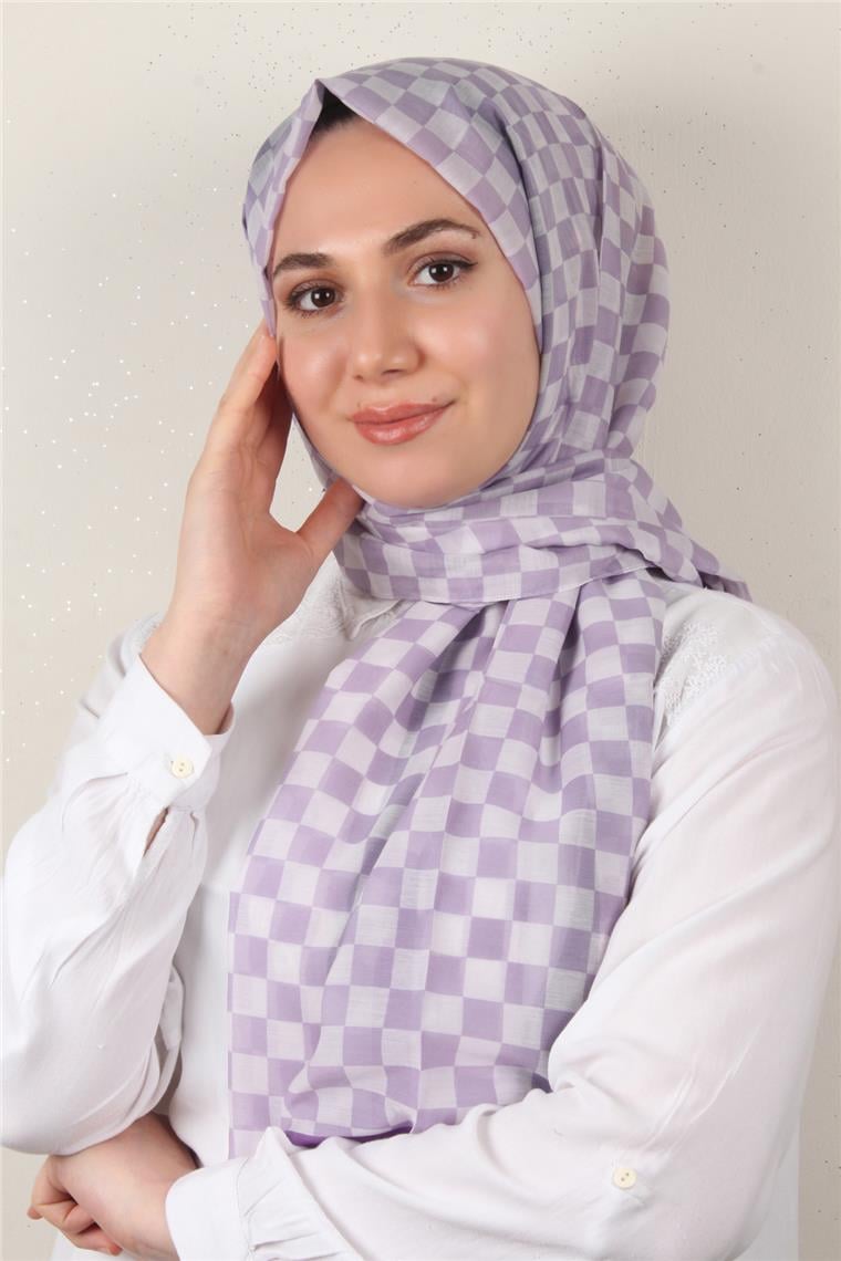 Cotton & Silk Şal 3641-5 Lila