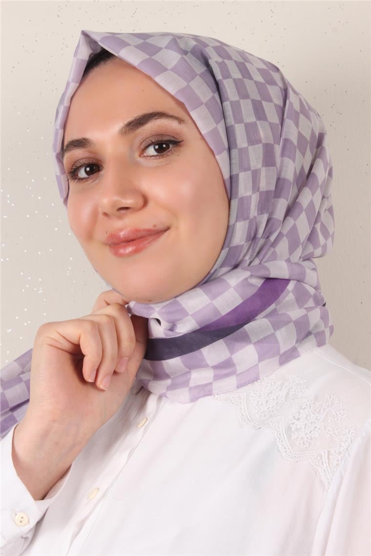 Cotton & Silk Şal 3641-5 Lila