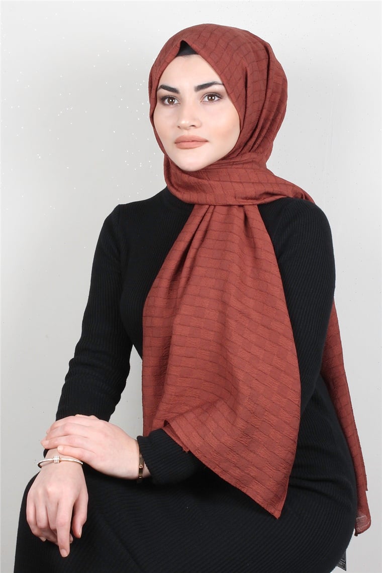 Dama Desen Şal 1790-3 Taba