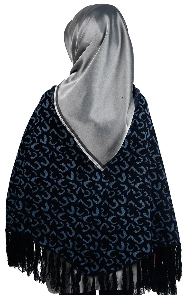 Kapşonlu Panço 10011-7