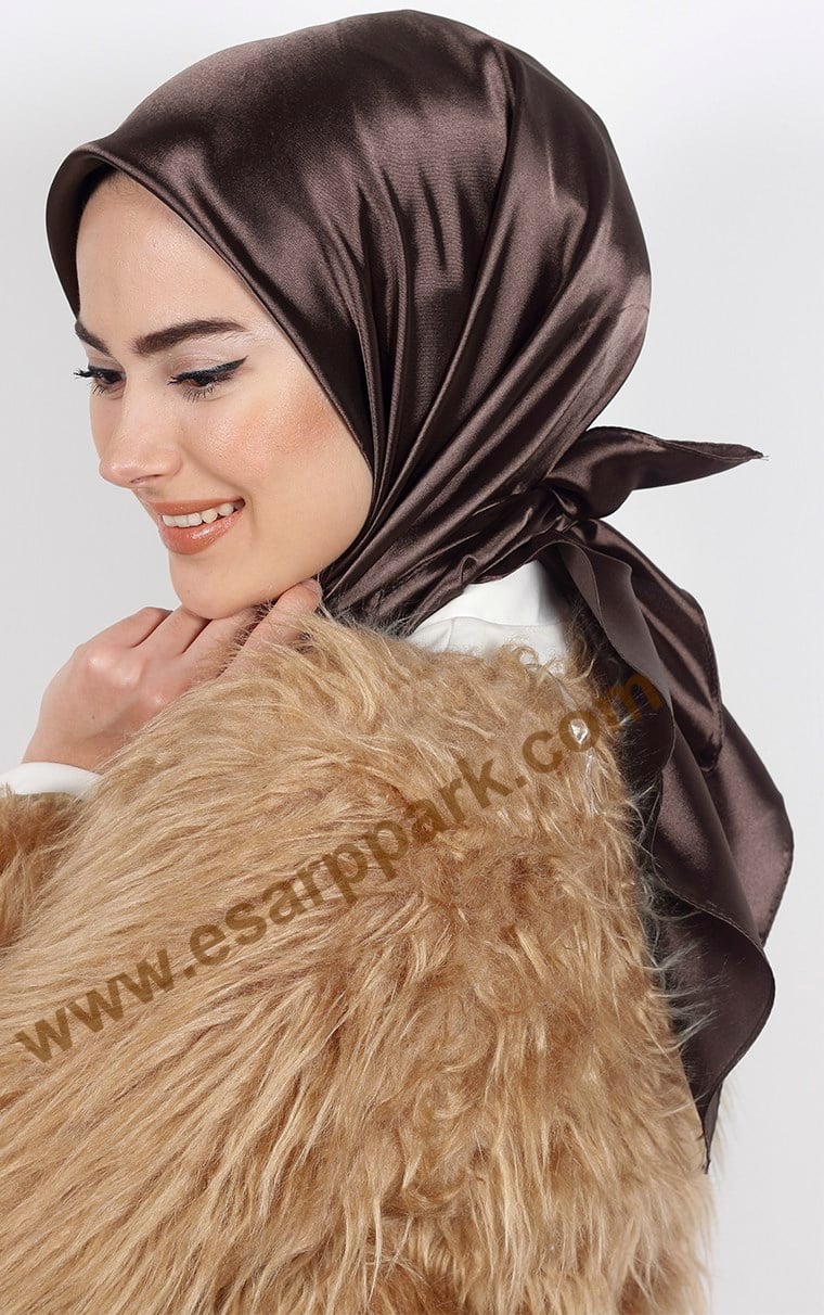 Düz Renk Saten Eşarp 1041-17