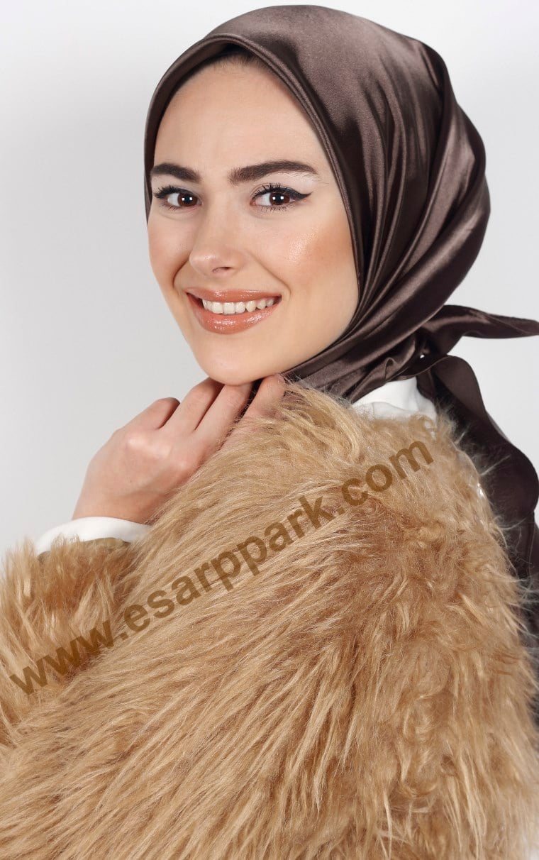 Düz Renk Saten Eşarp 1041-17