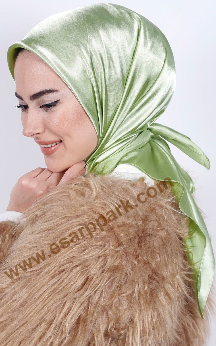 Düz Renk Saten Eşarp 1041-18