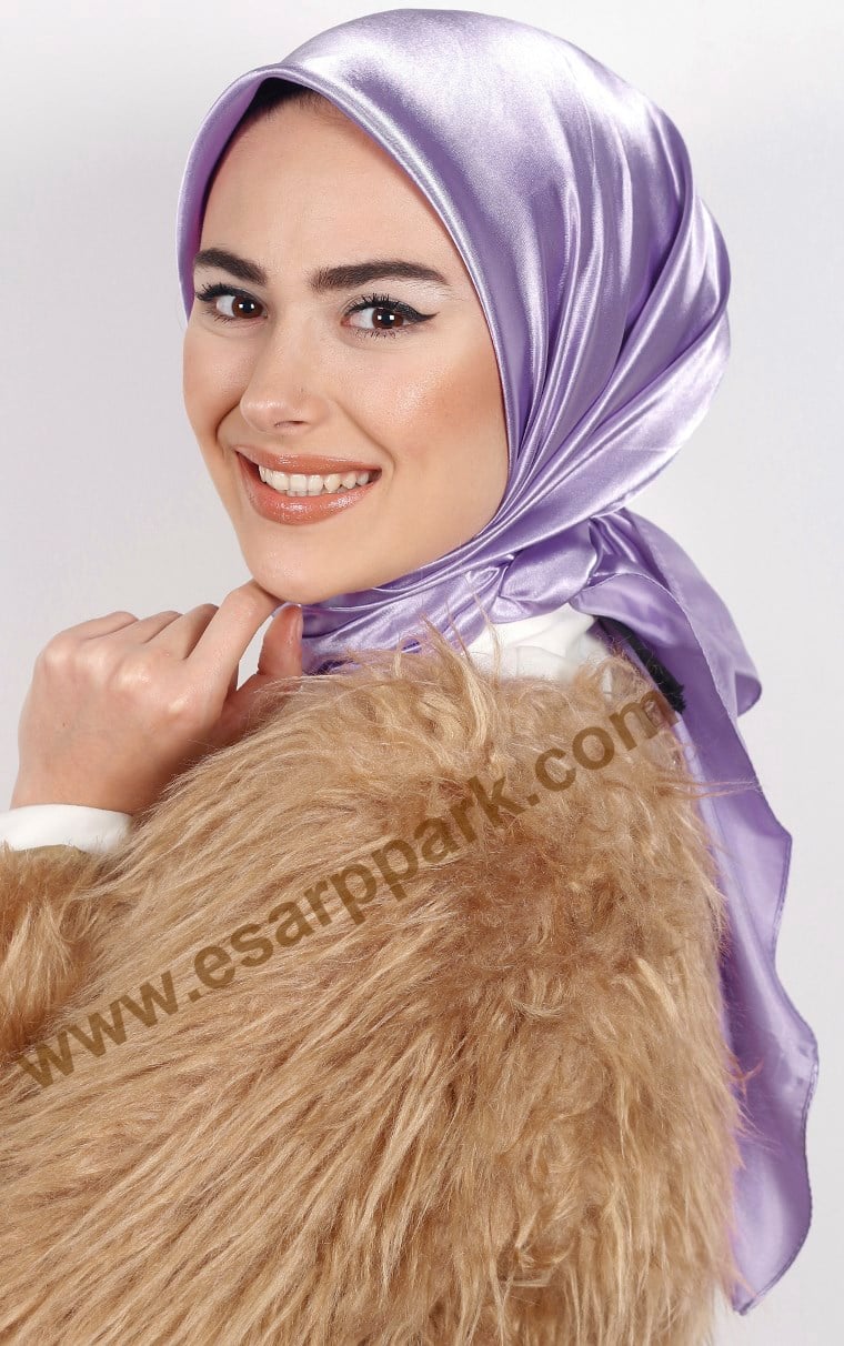 Düz Renk Saten Eşarp 1041-23
