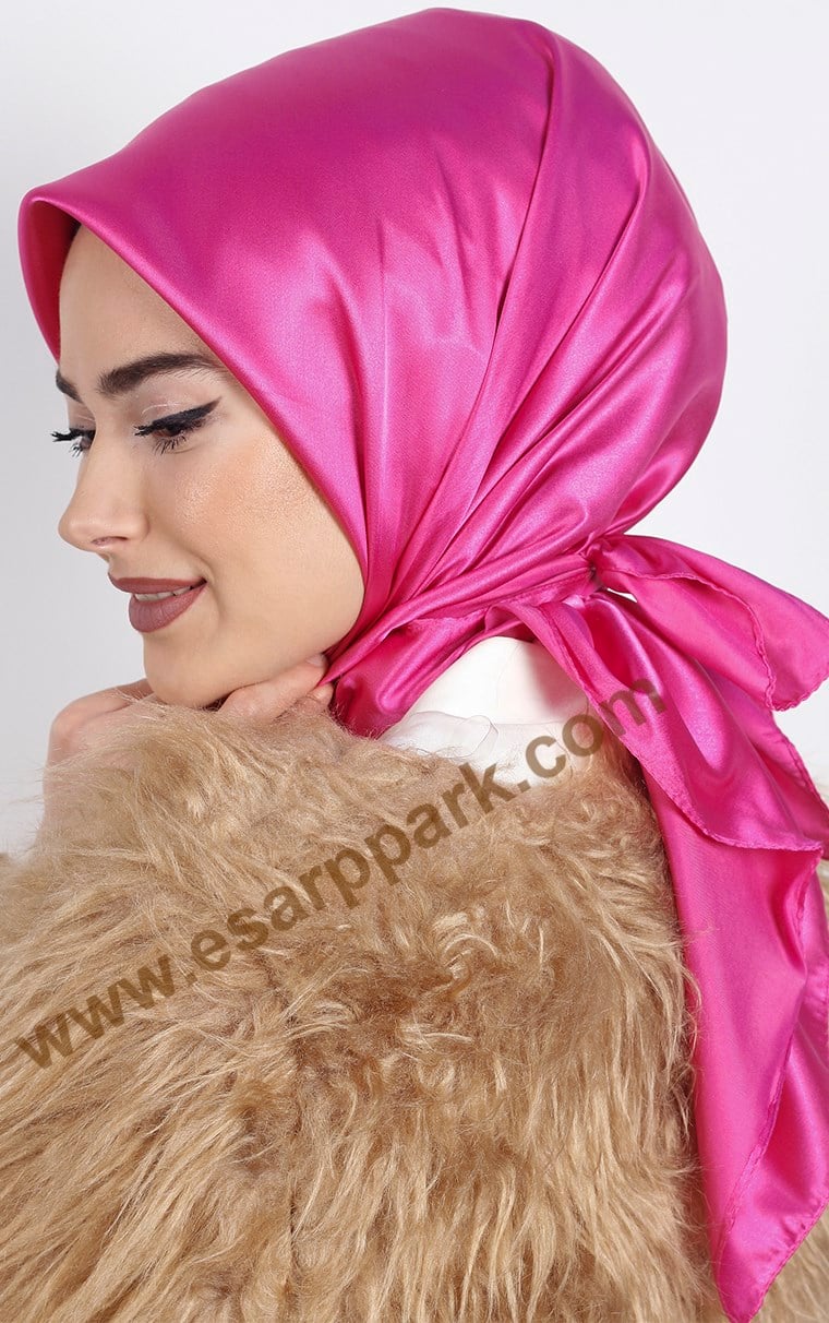 Düz Renk Saten Eşarp 1041-25