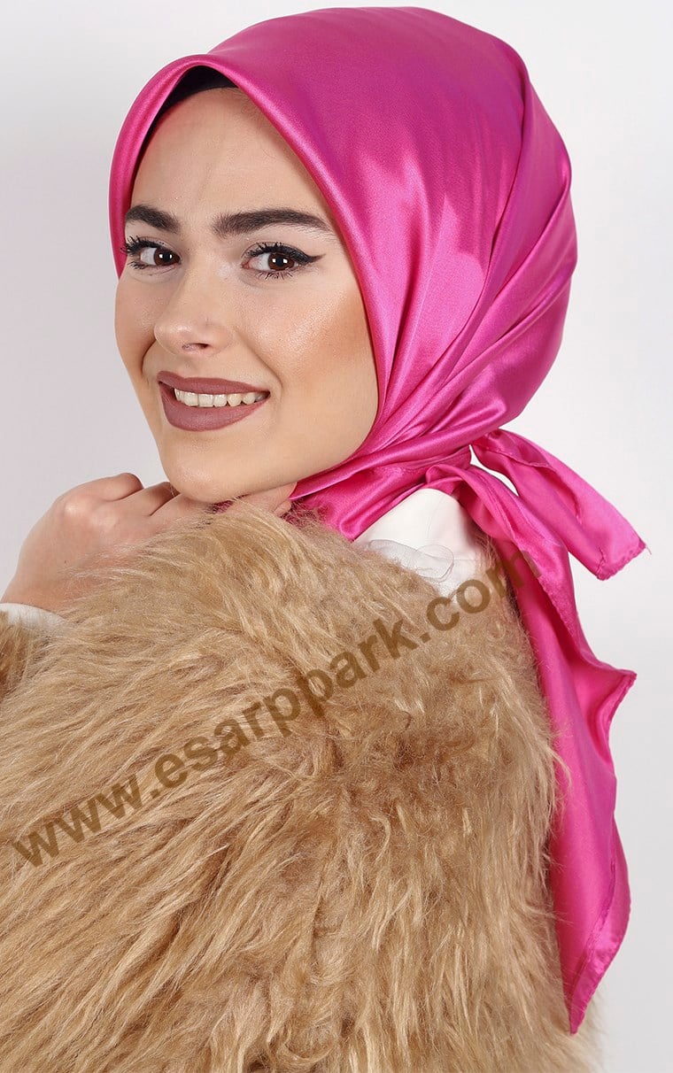 Düz Renk Saten Eşarp 1041-25