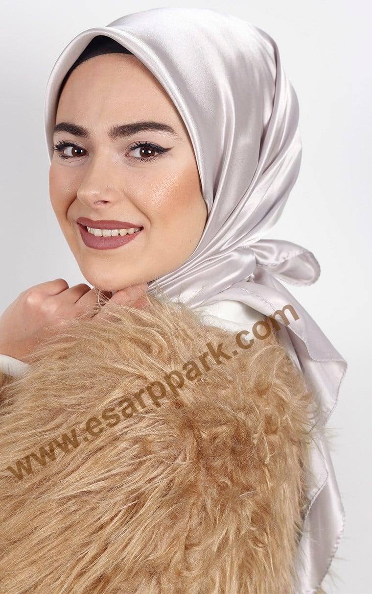 Düz Renk Saten Eşarp 1041-27